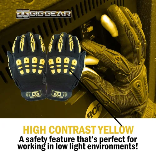 Miniatura 4 de Gig Gear Guantes de trabajo de alta visibilidad, hechos para profesionales de giras, espectáculos, teatros y eventos en vivo y producción in situ