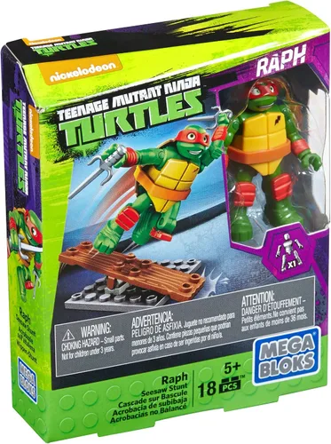 Miniatura 11 de Mega Bloks Teenange Mutant Ninja Turtles Raph Balancín Stunt Building Playset