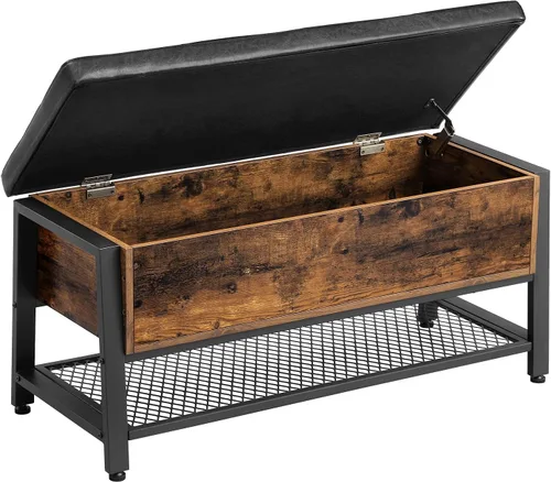 Miniatura 6 de VASAGLE Gabinete de zapatos con 4 puertas abatibles, armario de almacenamiento para 16-28 pares de zapatos, divisores ajustables, para entrada, 9.4