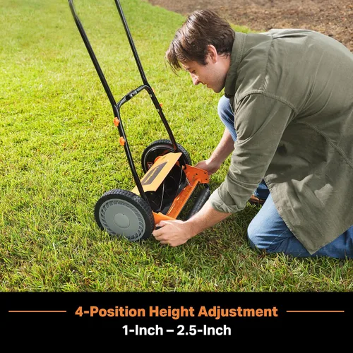 Miniatura 4 de LawnMaster LMRM1401 - Cortacésped con carrete de empuje (14 pulgadas, 5 cuchillas)