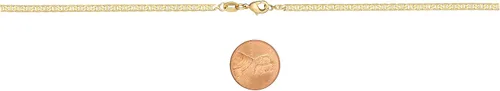 Miniatura 5 de Barzel Collar de cadena marinero chapado en oro de 18 quilates para mujer, collar de oro marino plano