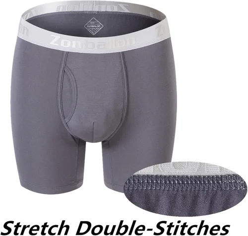 Miniatura 3 de Ropa interior de bambú para hombre, calzoncillos tipo bóxer con bolsa para bragueta M, L, XL, 2XL, 3XL