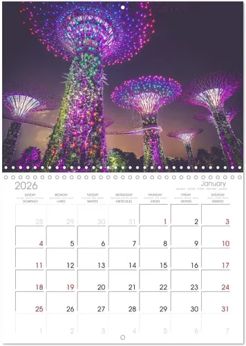 Miniatura 5 de Singapur - Ciudades modernas y naturaleza intacta. (calendario mensual de pared 2024 11.7 x 16.5 pulgadas (abierto), calendario de 14 meses CALVENDO