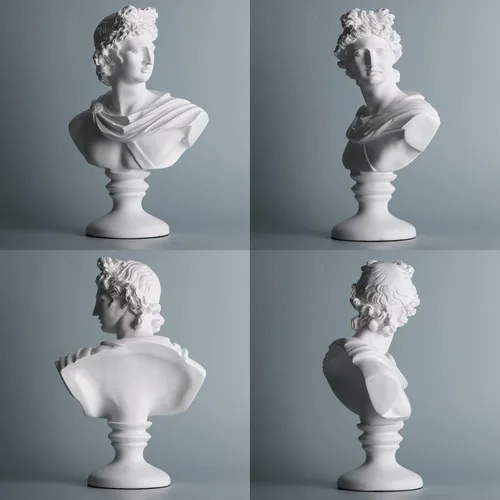 Miniatura 6 de DOVDOV Estatua de David, decoración griega, estatua de decoración del hogar, escultura de busto para decoración del hogar, adecuada para sala