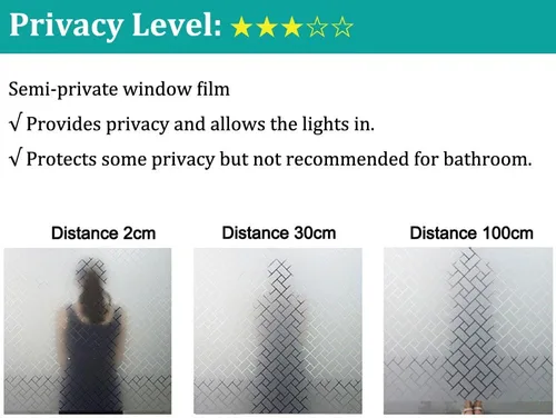 Miniatura 29 de Película esmerilada de privacidad para ventana, sin pegamento, protección de privacidad, control de calor, anti UV, vitrales de hierro para el hogar