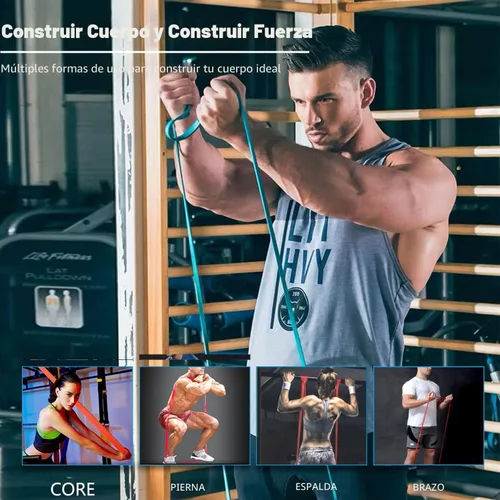 Miniatura 4 de Bandas de resistencia, bandas para entrenamiento con asistencia de tracción - bandas de entrenamiento, bandas de ejercicio, conjunto de bandas