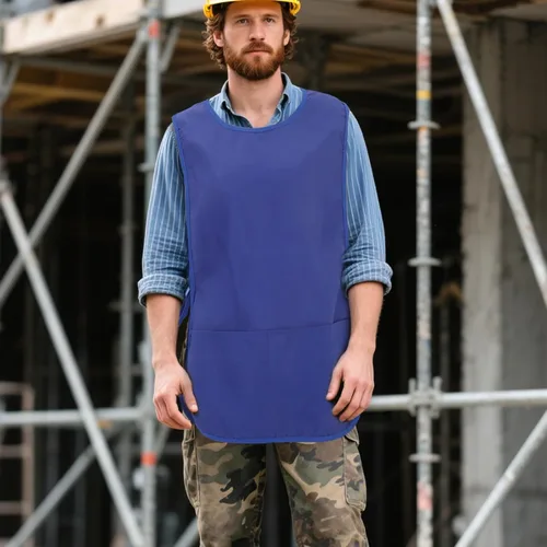 Miniatura 5 de 2 delantales de trabajo para adultos, para hombres y mujeres, resistentes al aceite, delantales de cocina y barbero con bolsillos, uniformes