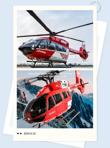 Miniatura 5 de C190 H145 6CH Helicóptero de control remoto avión para adultos principiantes RC Heli solo rotor sin altitudes mantener la altitud/posicionamiento
