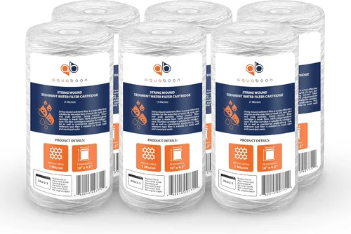Miniatura 10 de Aquaboon Filtro de Agua de 5 Micras 10 x 4.5 Pulg - Filtro de Agua Enrollado en Hilo para Sistema de Toda la Casa - Compatible con 84637, WPX5BB97P