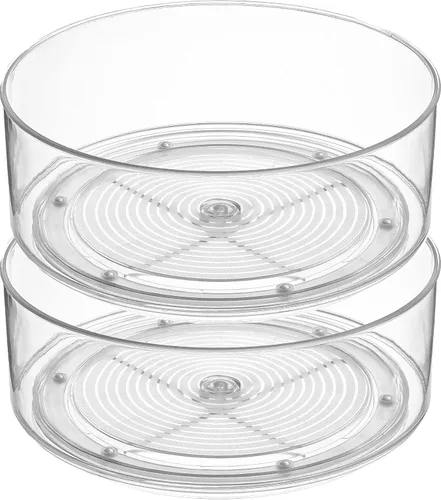 Miniatura 11 de Recipiente giratorio de plástico redondo Home Intuition Lazy Susan para almacenamiento de alimentos para cocina