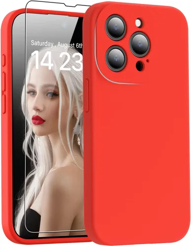 Miniatura 91 de DEENAKIN Funda de silicona compatible con iPhone 12 con protector de pantalla, mejora la protección de la cámara, funda protectora suave y flexible