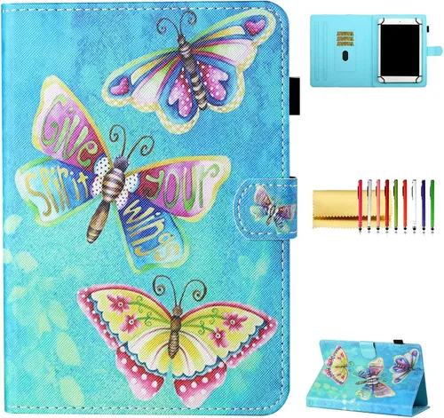 Miniatura 14 de Funda universal para tablet de 9.5 a 10.5 pulgadas, con soporte para lápiz capacitivo y ranuras para tarjetas de crédito para iPad de 9.7 pulgadas