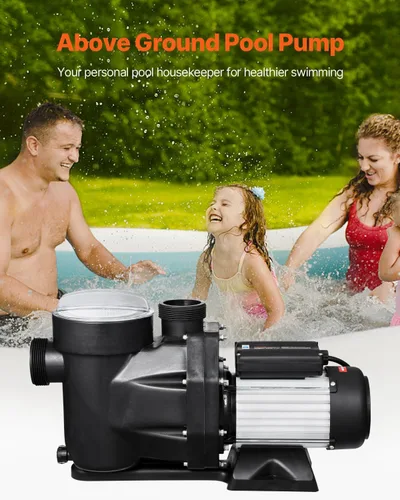 Miniatura 2 de VEVOR Bomba de piscina sobre el suelo, 2.5 HP, 148 GPM Max Flow Bomba de piscina de una sola velocidad, 220 V, 3450 RPM, elevación máxima de cabeza