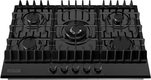 Miniatura 11 de Empava Placa de cocina de gas de 24 pulgadas con 4 quemadores sellados - Rejillas continuas resistentes - NG/GLP Convertible - Superficie de vidrio
