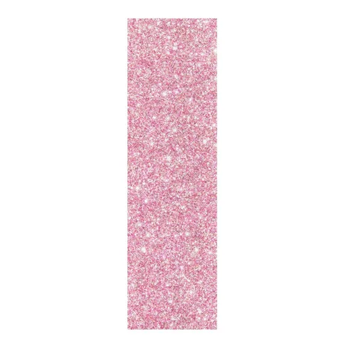 Miniatura 3 de Kigai Cinta de agarre para patineta con purpurina rosa, sin burbujas, antideslizante, papel de lija para tabla rodante, 33 x 9 pulgadas