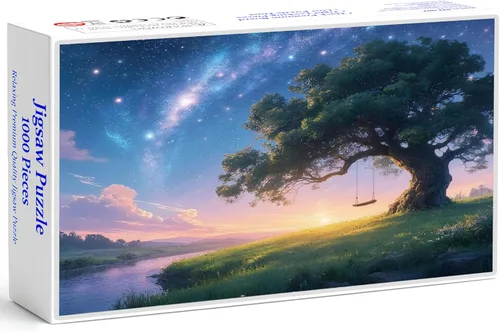 Miniatura 14 de Rompecabezas para adultos de 1000 piezas – Rompecabezas coloridos con temática de río de bosque fantástico, divertido juego familiar, desafiante