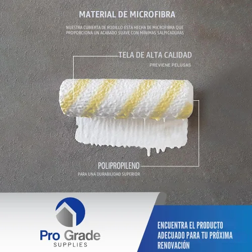 Miniatura 4 de Pro Grade - Cubiertas de rodillos de pintura - Paquete de 5 de microfibra de 1/2 x 9 pulgadas