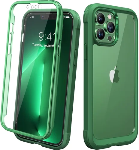 Miniatura 125 de Diaclara - Funda compatible con iPhone 11, carcasa resistente de cuerpo completo con protector de pantalla integrado sensible al tacto y Transparente