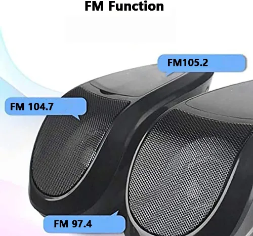 Miniatura 8 de MACHSWON Altavoz impermeable Reproductor de audio de música para motocicleta ATV Altavoz negro impermeable Reproductor de música Sistema de sonido