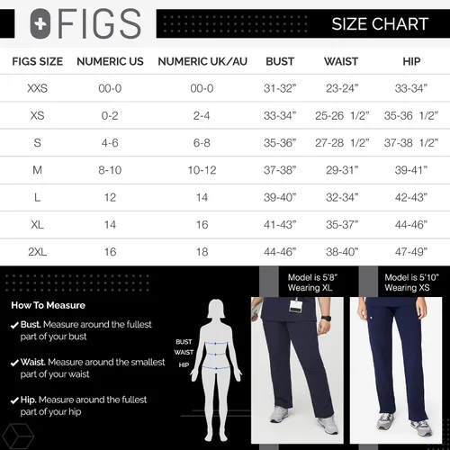 Miniatura 6 de FIGS - Pantalones quirúrgicos tipo cargo para mujer básicos ajuste perfecto súper flexibles muy suaves antiarrugas pantalones para profesionales