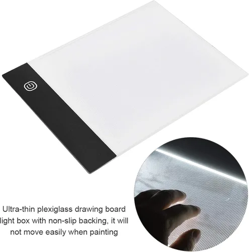 Miniatura 3 de Kit de libro abatible con almohadilla de luz, caja de luz LED A6, tablero de copia LED A6, almohadilla de trazado regulable con cable USB