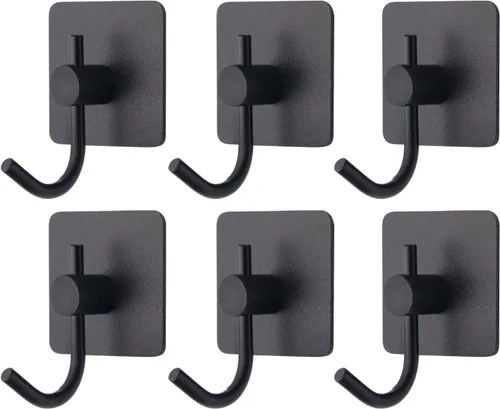 Miniatura 9 de VAEHOLD - Paquete de 4 ganchos de pared, resistentes, impermeables, de aluminio para colgar abrigos, sombreros, llaves, ropa, gancho de pared