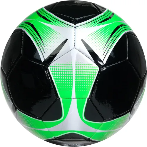 Miniatura 7 de Xcello Sports Balón de fútbol (negro/verde/plata, blanco/verde/plata) con bomba (talla 3, paquete de 6)