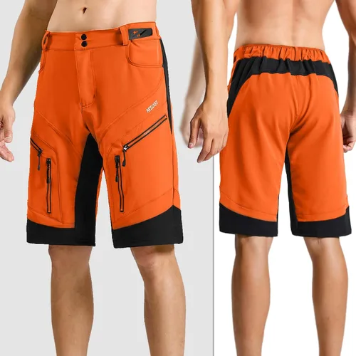 Miniatura 5 de Arsuxeo - Pantalones cortos de ciclismo para hombre para bicicleta, ajuste holgado MTB, resistente al agua 1903