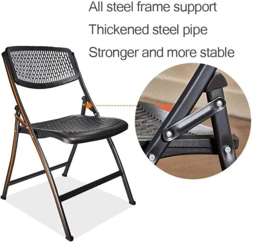 Miniatura 2 de Silla plegable Silla de reunión, silla de oficina, silla de sala de reuniones, silla de entrenamiento, respaldo para el hogar, silla de computadora