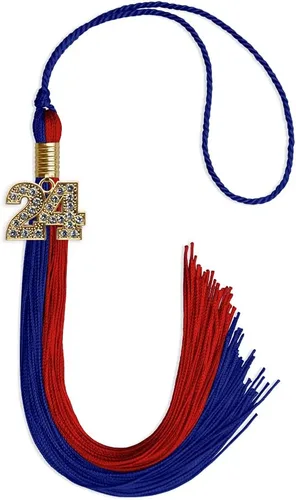 Miniatura 119 de Endea Graduation Borla de doble color con dije dorado (negro/oro brillante, 2022)