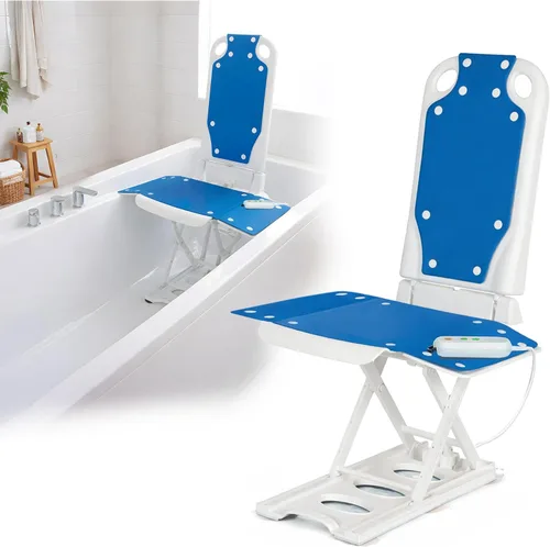 Miniatura 7 de Platinum Health Tranquilo Elevador eléctrico de baño prémium con asiento acolchado, respaldo y reclinable eléctrico, capacidad de elevación de 310