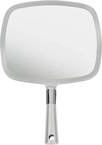 Miniatura 2 de MIRRORVANA Espejo de mano grande y cómodo con asa, modelo de salón plateado (paquete de 5)