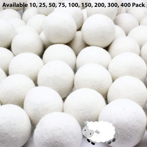 Miniatura 7 de Wooland Wholesale Bulk Laundry XL Premium - Pelotas secadoras de lana 100% de lana orgánica de Nueva Zelanda Suavizante de tela natural para pieles