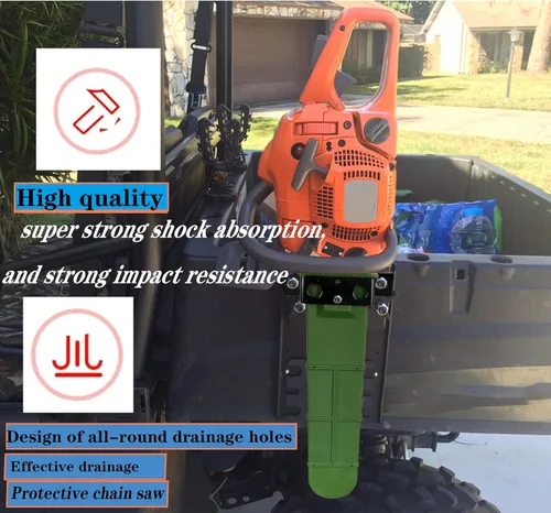 Miniatura 2 de Soporte universal para motosierra con kit de montaje para tractores, ATV, UTV, camiones, vehículos utilitarios, kit de soporte de motosierra