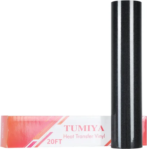 Miniatura 18 de TUMIYA Vinilo HTV - Vinilo de transferencia de calor de 12 pulgadas x 35 pies, vinilo dorado para planchar, rollo adhesivo brillante fácil de cortar