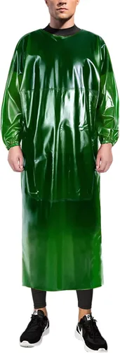 Miniatura 16 de SUJAN Traje Antisalpicaduras Delantal Impermeable Resistente a Químicos, Mono de PVC de Manga Larga Azul real