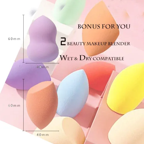 Miniatura 8 de Juego de brochas de maquillaje para mujeres, 28 piezas. Incluye 24 brochas de maquillaje, 2 esponjas grandes para mezclar, 1 espátula