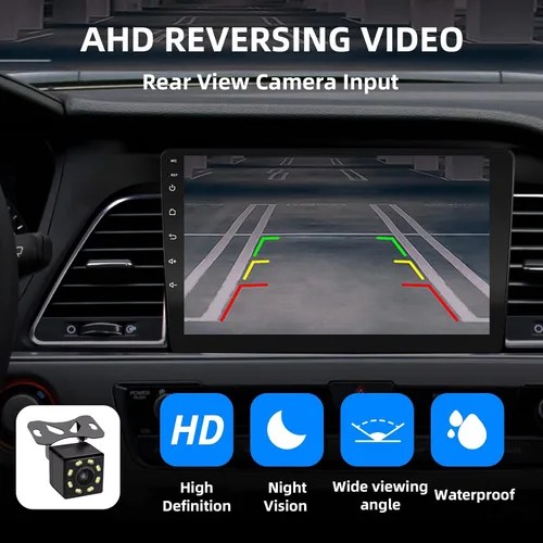Miniatura 5 de Estéreo de coche doble DIN de 10 pulgadas, pantalla Apple CarPlay, 2G+32G, pantalla Bluetooth Android Auto con cámara de respaldo, pantalla táctil