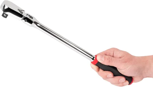 Miniatura 6 de TEKTON Trinquete de agarre cómodo de larga duración con cabeza flexible de 1/2 pulgada x 14 pulgadas sin liberación rápida SRH22214