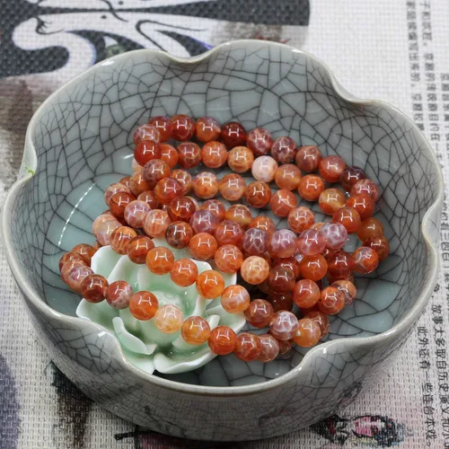 Miniatura 49 de Amandastone Pulsera elástica de cuentas redondas de 0.315 in con piedras preciosas naturales de 7 pulgadas