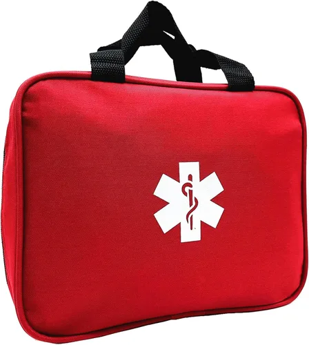 Miniatura 5 de Bolsa de primeros auxilios roja vacía de rescate de viaje para primeros auxilios, bolsa de emergencia para automóvil, hogar, oficina, cocina, Rojo