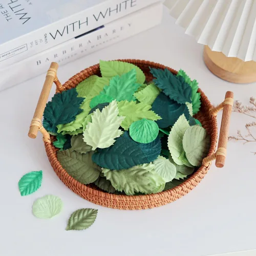 Miniatura 4 de 100 piezas de hojas de papel Mlberry, hojas de rosas, girasoles, hojas de hortensia, hojas de loto, álbumes de recortes, boda, manualidades