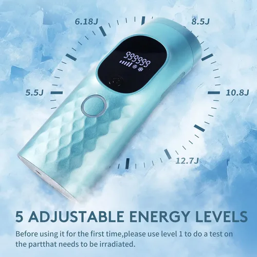 Miniatura 2 de Depilación láser para mujeres y hombres - Dispositivo removedor de luz IPL permanente e indolora con enfriamiento por hielo, afeitadora, gafas
