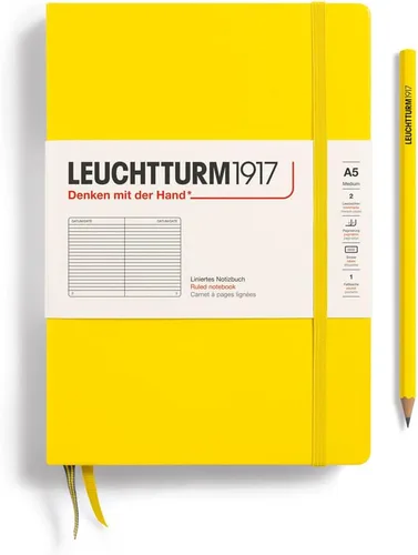 Miniatura 85 de LEUCHTTURM1917 - Cuaderno de tapa dura mediano A5 con 251 páginas numeradas para escritura y diario (verde menta, con puntos)