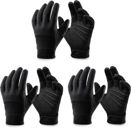 Miniatura 8 de OZERO Guantes de trabajo para hombres y mujeres: guantes de mecánico para pantalla táctil, agarre firme, destreza, guantes ligeros para construcción