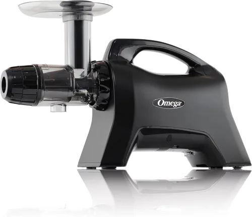 Miniatura 4 de Omega Máquina exprimidora de prensado en frío, extractor de jugo de frutas y verduras y sistema de nutrición para leche de nuez para bebés y Negro