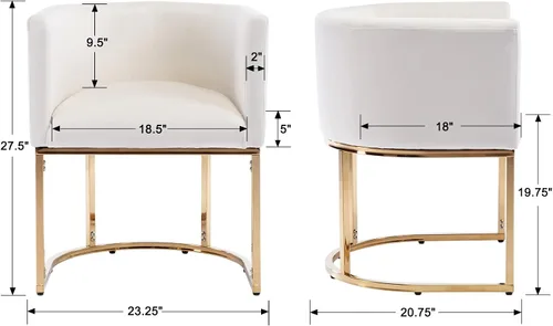 Miniatura 2 de RIVOVA Juego de 6 sillas de comedor tapizadas, sillones laterales modernos tipo barril tapizados, sillas de comedor cómodas, sillón lateral
