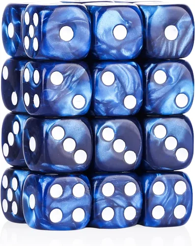 Miniatura 42 de 36 de paquete de dados de 12 mm de 6 caras MINI, juego de dados de patrón de perla, dados estándar de 6 caras para Yahtzee, Bunco o enseñanza