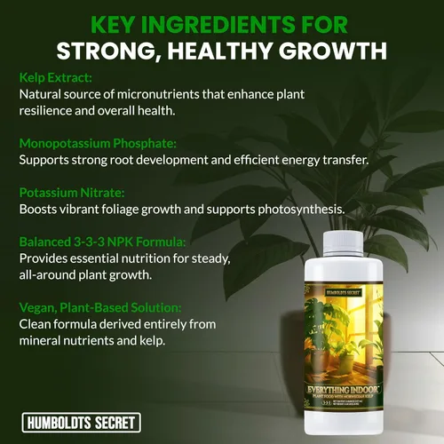 Miniatura 3 de Humboldts Secret Everything - Alimento para plantas de interior 3-3-3 Fertilizante líquido multiusos con algas noruegas Apoya el crecimiento
