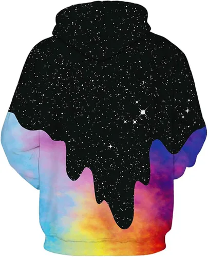 Miniatura 2 de BarbedRose Men's Digital Print Sweatshirts Hooded Top Galaxy Pattern Hoodie